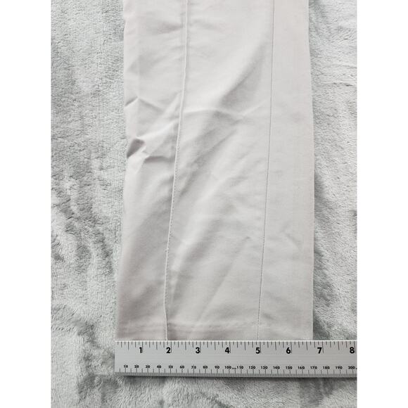 Zara Basic Front Seam Crop Ankle Trouser Pants Size 8 Light Gray Side Zip Office - Picture 7 of 8